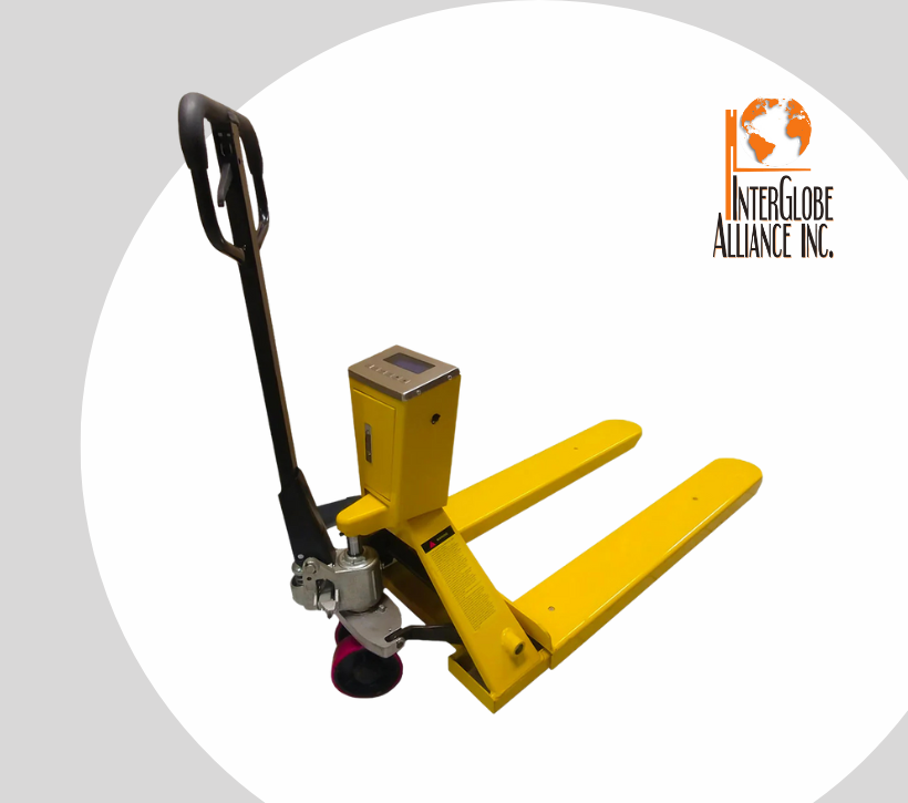 242213-3-1.webp Manual Pallet Jack Single Wheels 48"x27" with Weighing Scale and Printer - Image 1